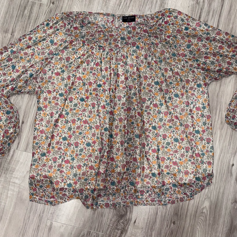 Lane Bryant Multicolor Floral Blouse